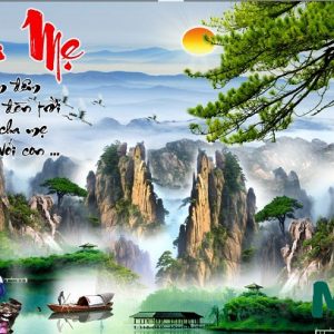 Mẫu 9: Tranh tráng gương cha mẹ treo tường khổ lớn