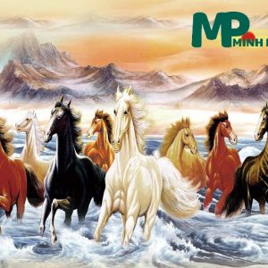 Tranh tráng gương mã đáo thành công treo tường