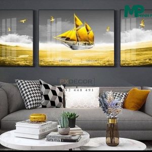Mẫu 10: Tranh tráng gương thuận buồm xuôi gió treo tường khổ lớn