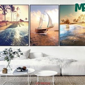 Mẫu 6: Tranh tráng gương thuận buồm xuôi gió treo tường khổ lớn