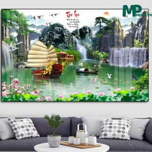 Mẫu 9: Tranh tráng gương thuận buồm xuôi gió treo tường khổ lớn